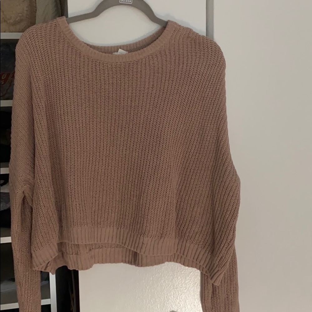 blush pink sweater